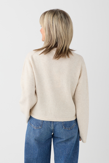 Part Two Sveva Oatmeal Melange Cardigan