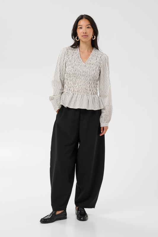 Part Two Dewa Black Stripe Blouse