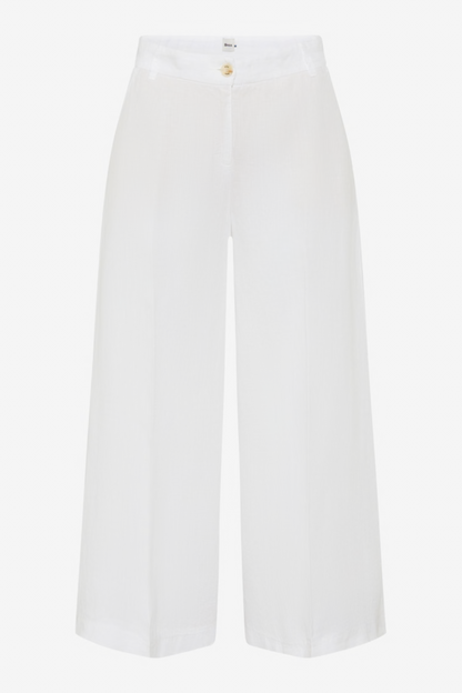 Brax Melli White Linen Wide Culotte