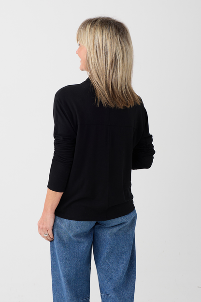 el2 Black Long Sleeve Top 1082