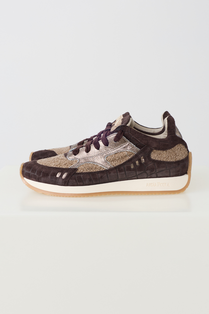 Andia Fora Toffee/Cream Hoty Cocco Suede Trainers
