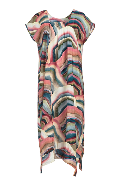 My Soul Wave Print Dress 5048