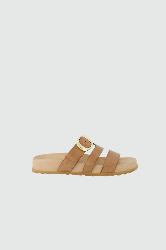 Paul Green Sahara/Gold Buckle Sandal