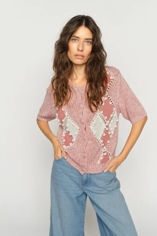 Mos Mosh Elio Peachy SS Cardigan