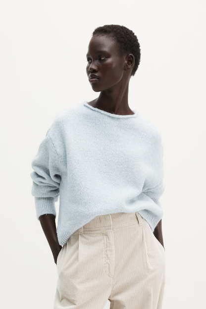 Marc O'Polo Light Blue Boat-Neck Jumper