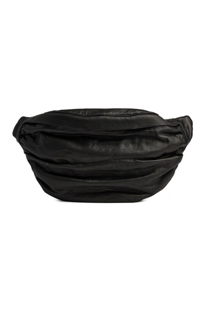 Depeche Black Ruched Bumbag