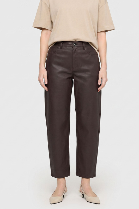 Mac Danni 2.3 Truffle/Brown Coated Trouser
