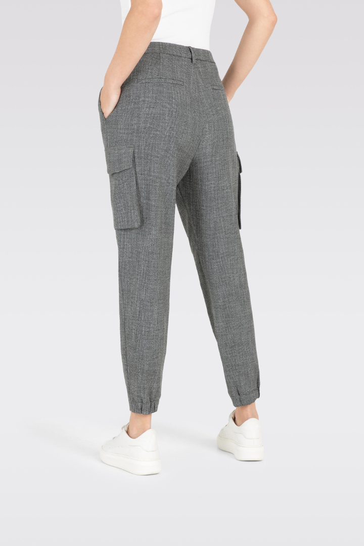 Mac Rahel Cargo Platinum Grey Trousers