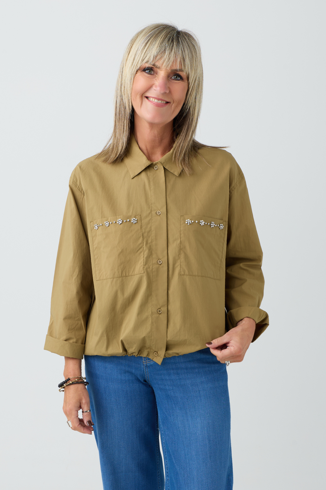 TSP Pistachio Rhinestone Shirt