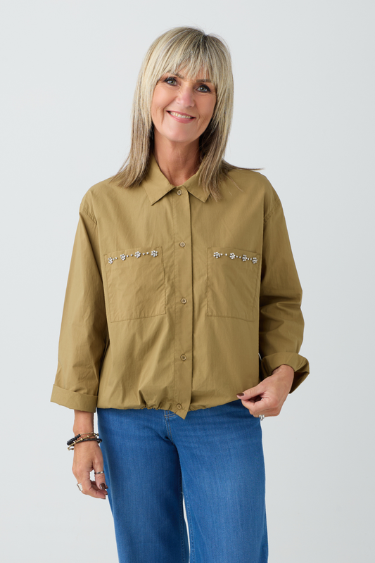 TSP Pistachio Rhinestone Shirt