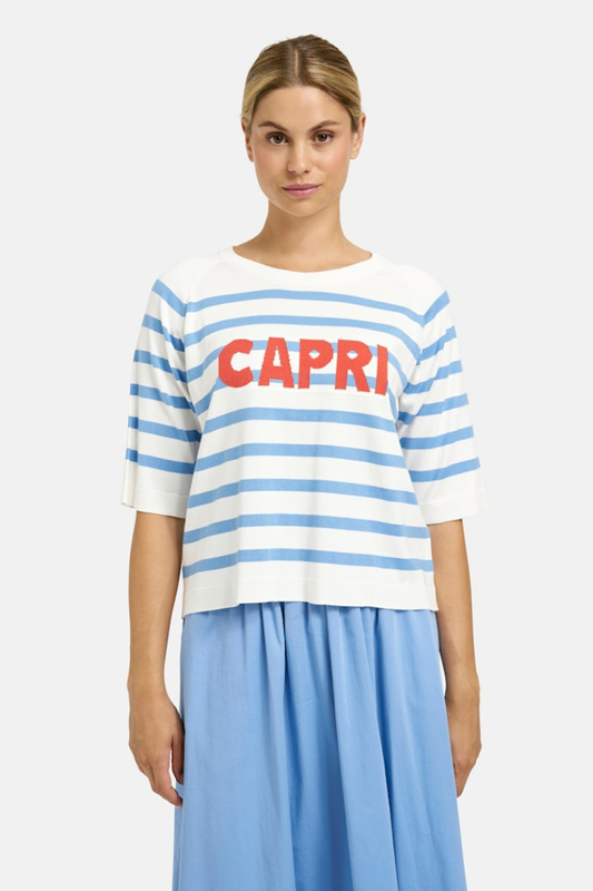 Milano Ocean Print Stripe CAPRI Jumper