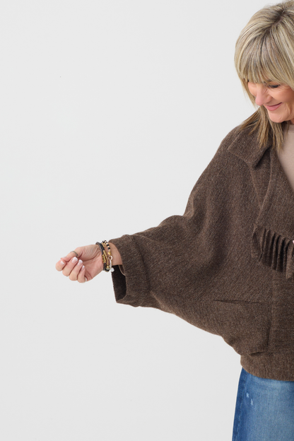 el2 Brown Fringe Jacket 6085