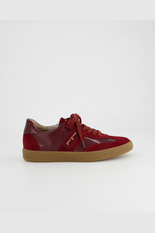 Paul Green Wine Suede/Sport Lack Trainers