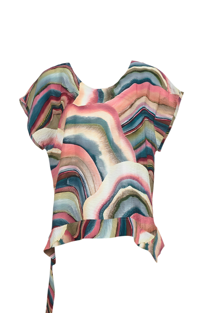 My Soul Wave Print Top 0184
