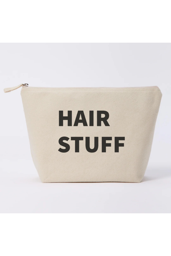 Large Natural 'HAIR STUFF' Pouch