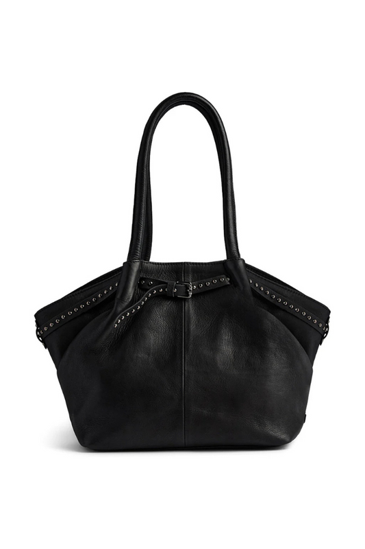 Depeche Black (Nero) Shoulder Bag w/Studs