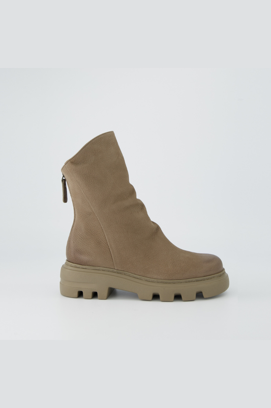 Paul Green Beige Grained Nubuk Ankle Boot