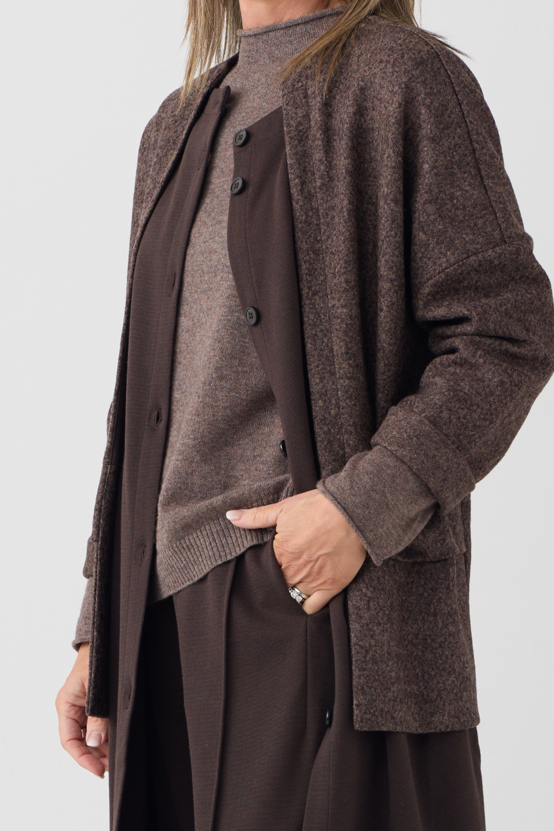 el2 Dark Brown Cardigan 5090