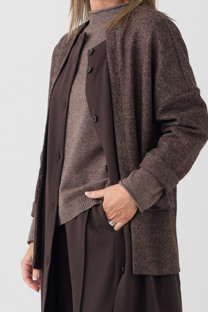 el2 Dark Brown Cardigan 5090