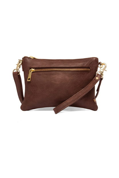 Depeche Brandy Leather Clutch Bag