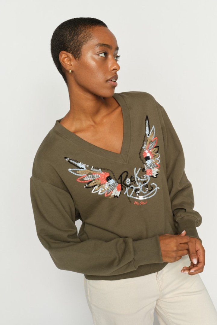 Mos Mosh Cosette Olive Night Sweatshirt