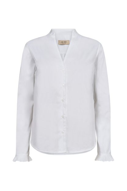Mos Mosh Hassie White Pleat Shirt