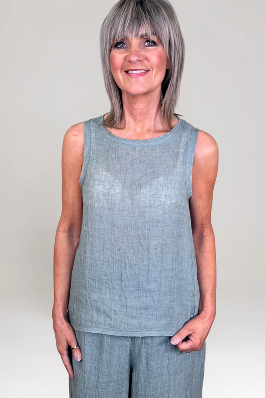 el2 Soft Green Sleeveless Top