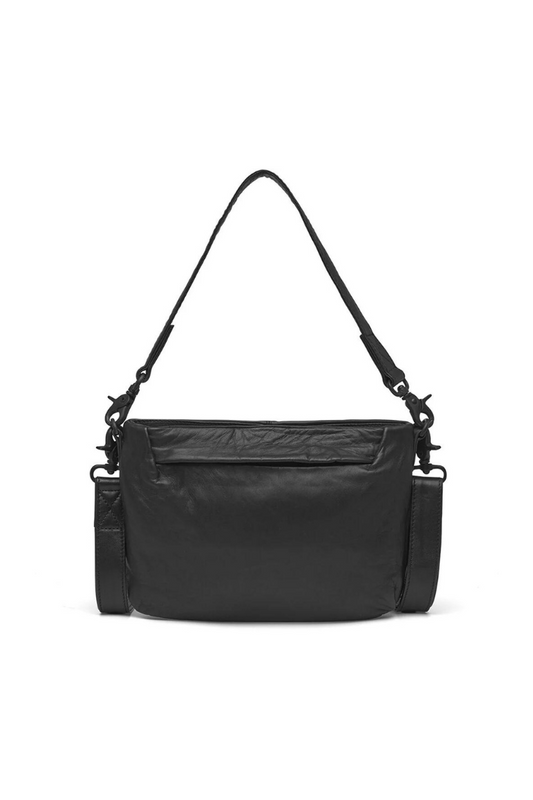 Depeche Black Crossover Bag in Soft Leather