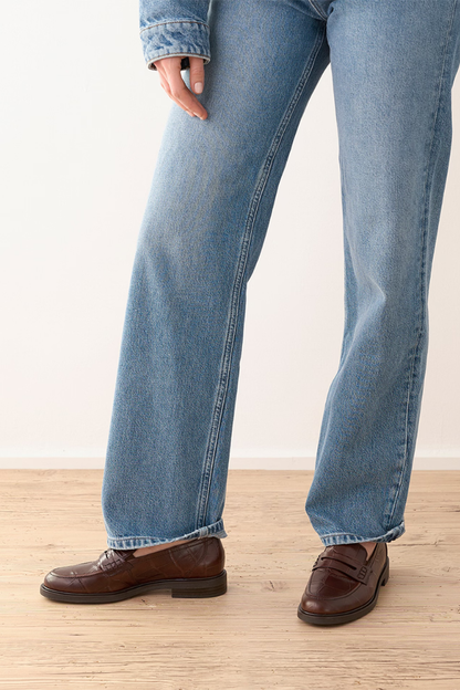 Paul Green Brown Big Croco Nougat Loafer