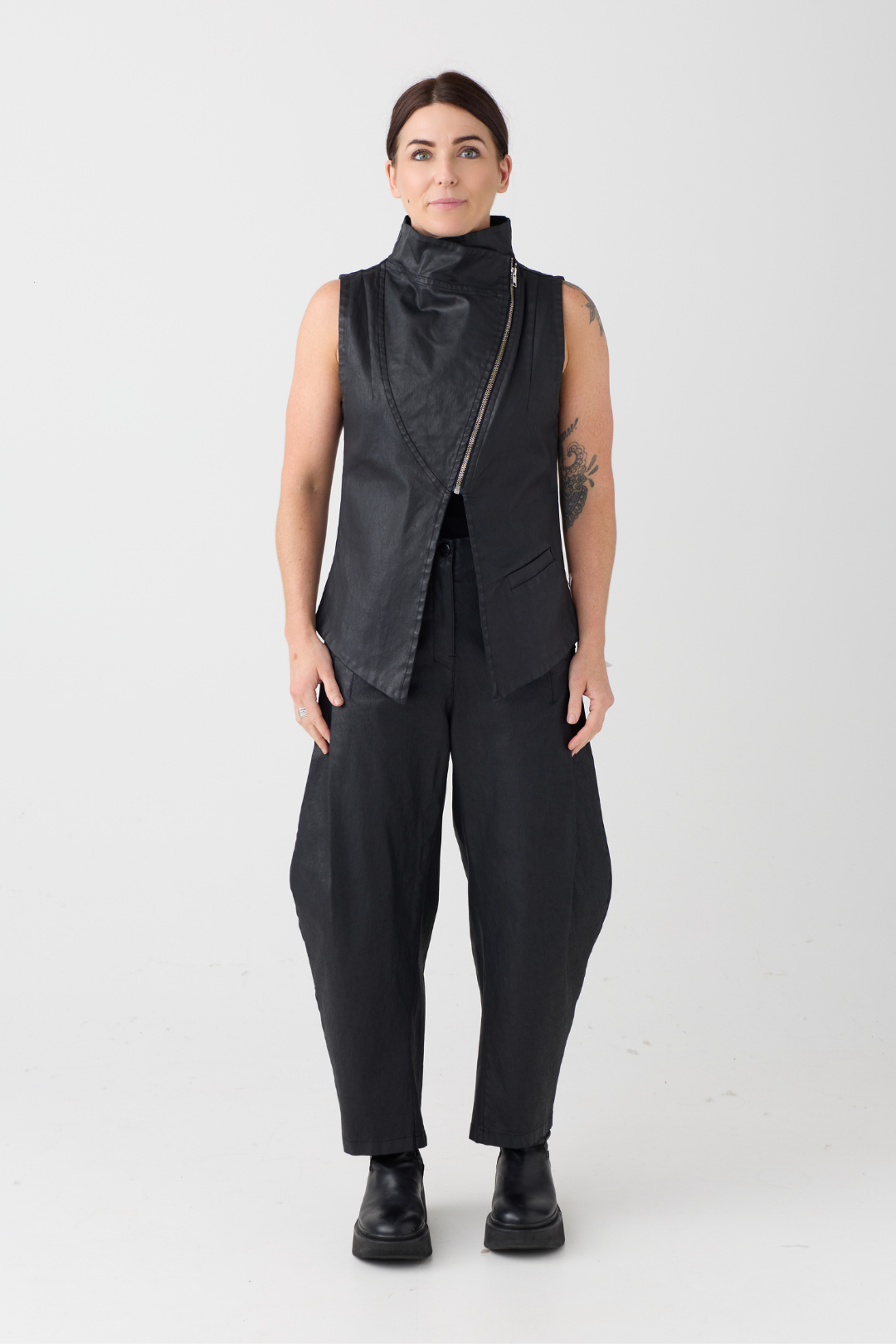 Lurdes Bergada Black Coated Trouser 300