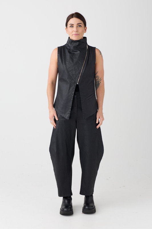 Lurdes Bergada Black Coated Trouser 300