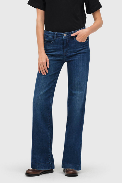 Mac Dream Wide Cobalt Authentic Wash Jeans