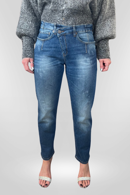 Mac Criss Cross Straight Authentic Blue Jeans