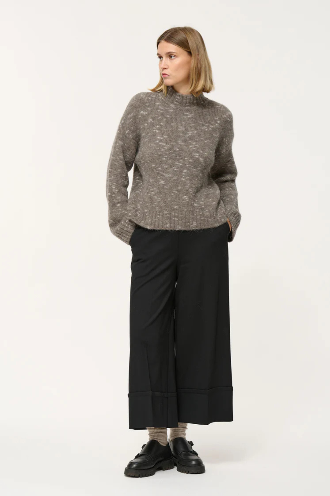 Humility Sophio Black Wide-leg Trousers