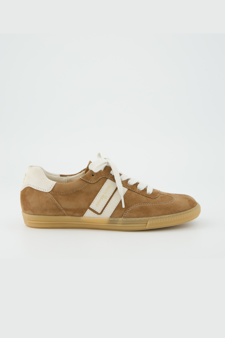 Paul Green Brown/Off White Suede Trainers