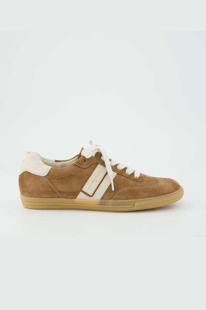 Paul Green Brown/Off White Suede Trainers