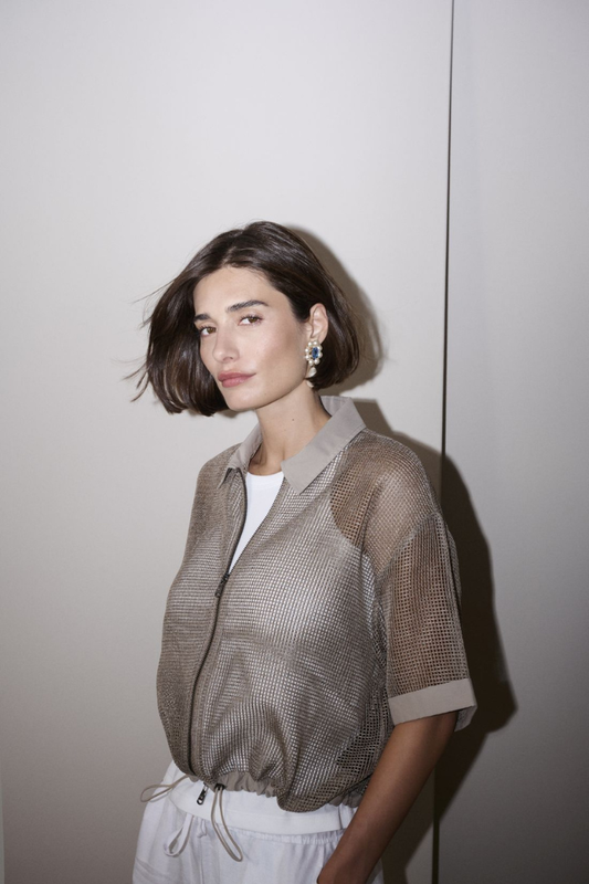 Margittes Taupe/Khaki Woven Jacket