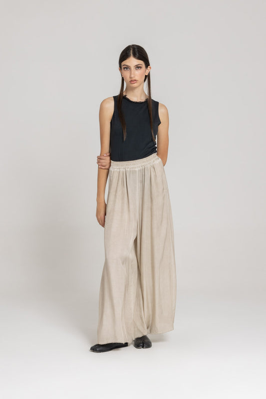 Sanctamuerte Sand Shell Palazzo Trousers