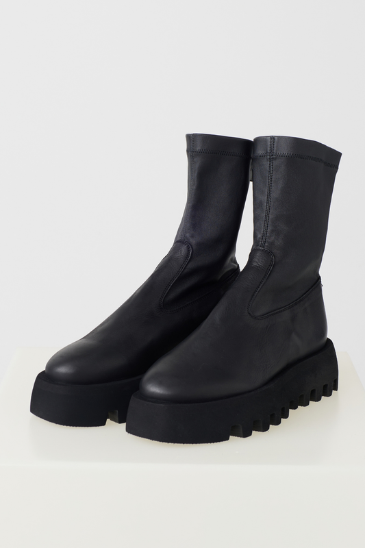 Lofina Black/Nero Nappa Stretch Short Boot