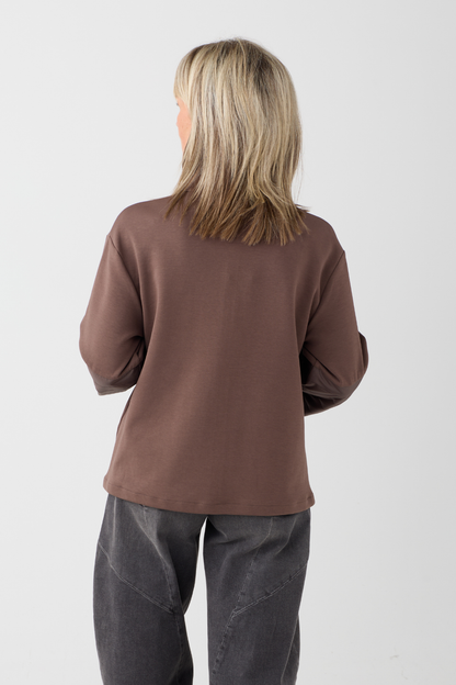 Margittes Brown Zip-Up Jacket