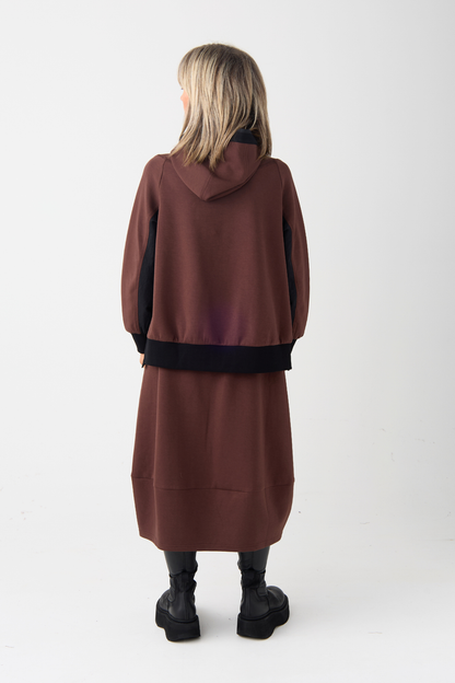 el2 Brown/Black Contrast Skirt