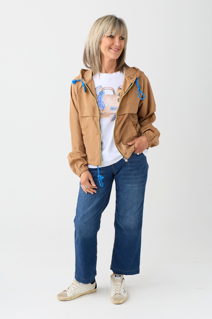 Margittes Caramel/Blue/Lime Jacket