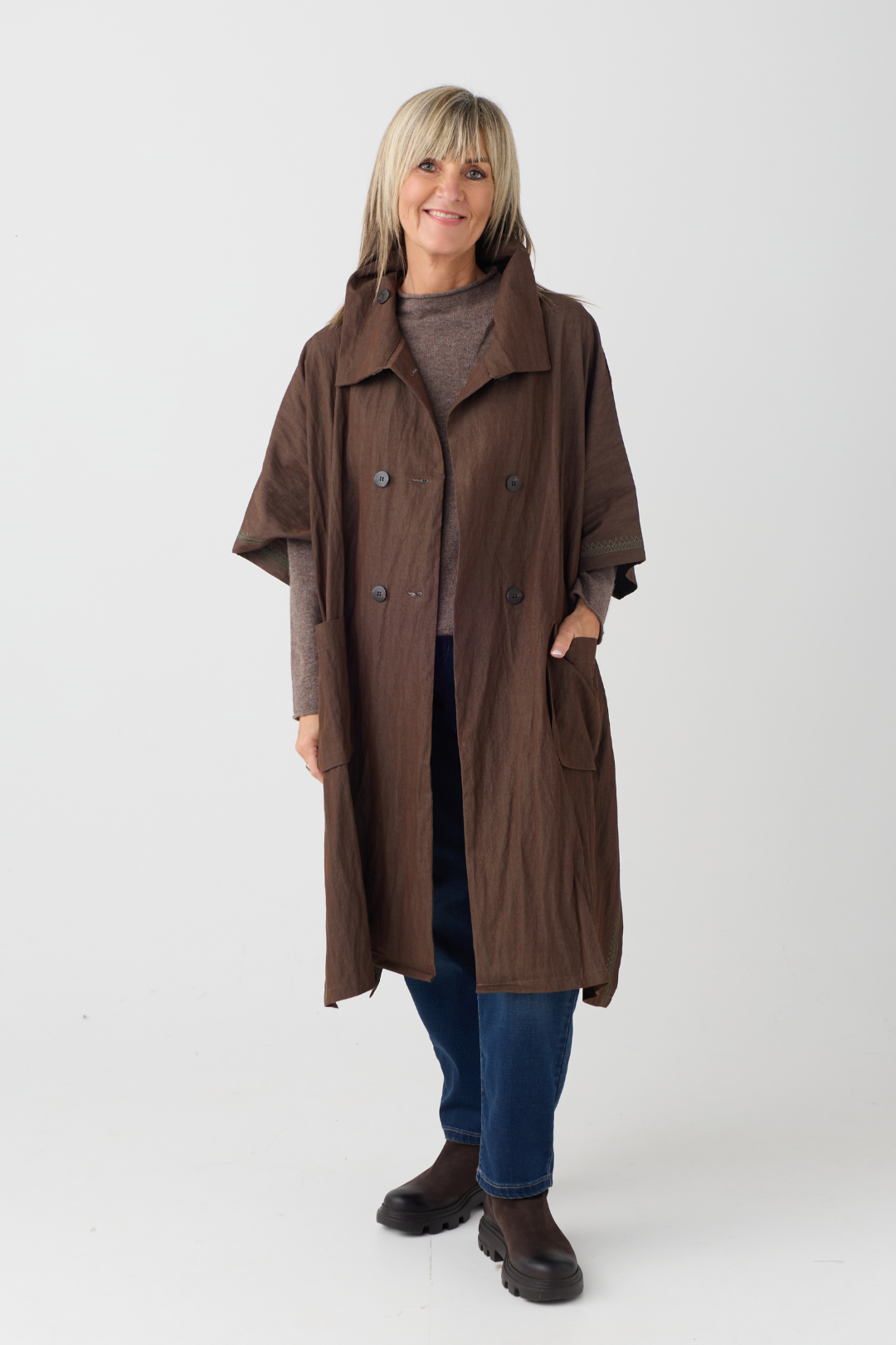 el2 Dark Tan Long Jacket 5089
