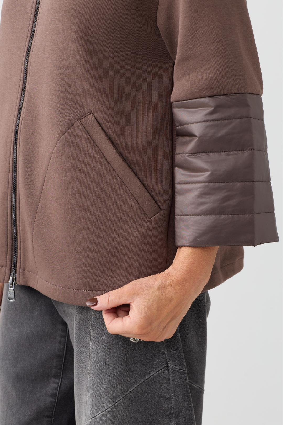 Margittes Brown Zip-Up Jacket