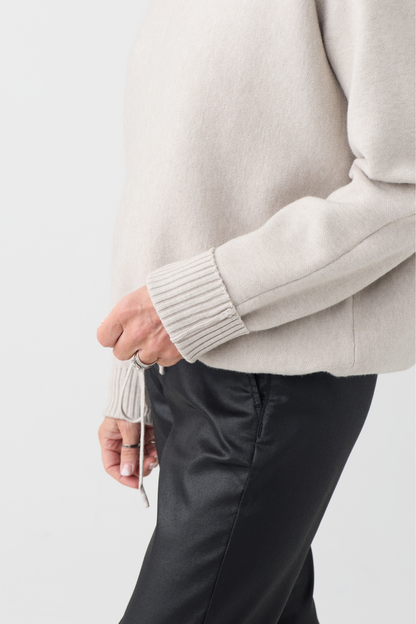 Milano Sand Drawstring Hem Jumper