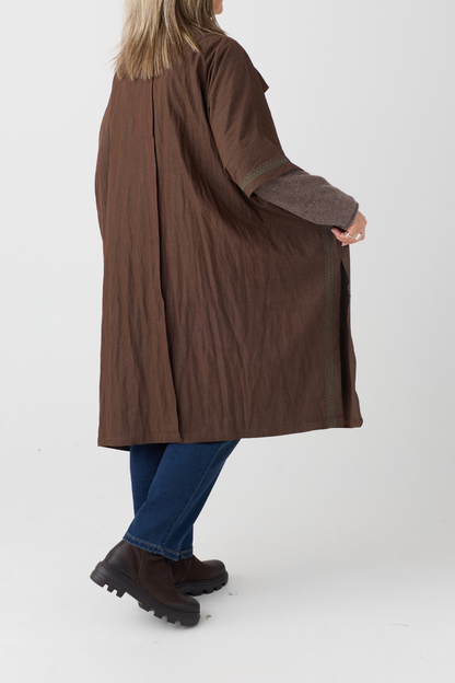 el2 Dark Tan Long Jacket 5089