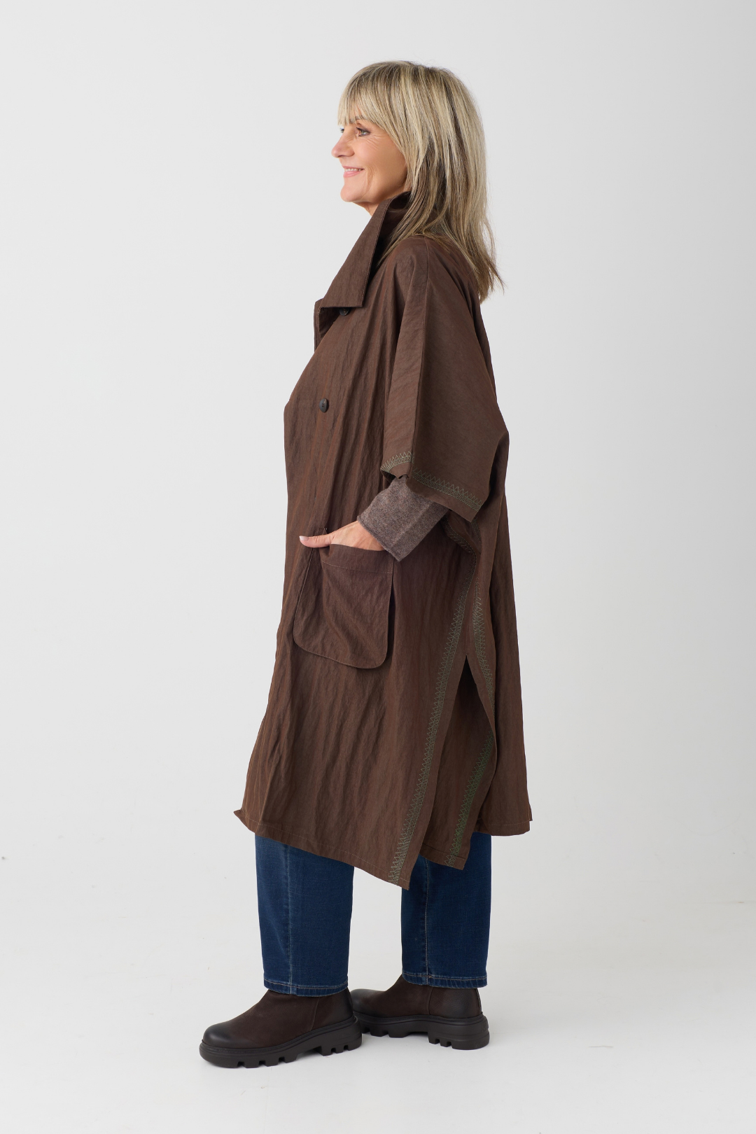 el2 Dark Tan Long Jacket 5089