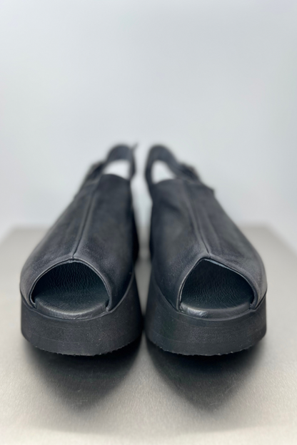 Lofina Gasoline Nero Chunky Sandals