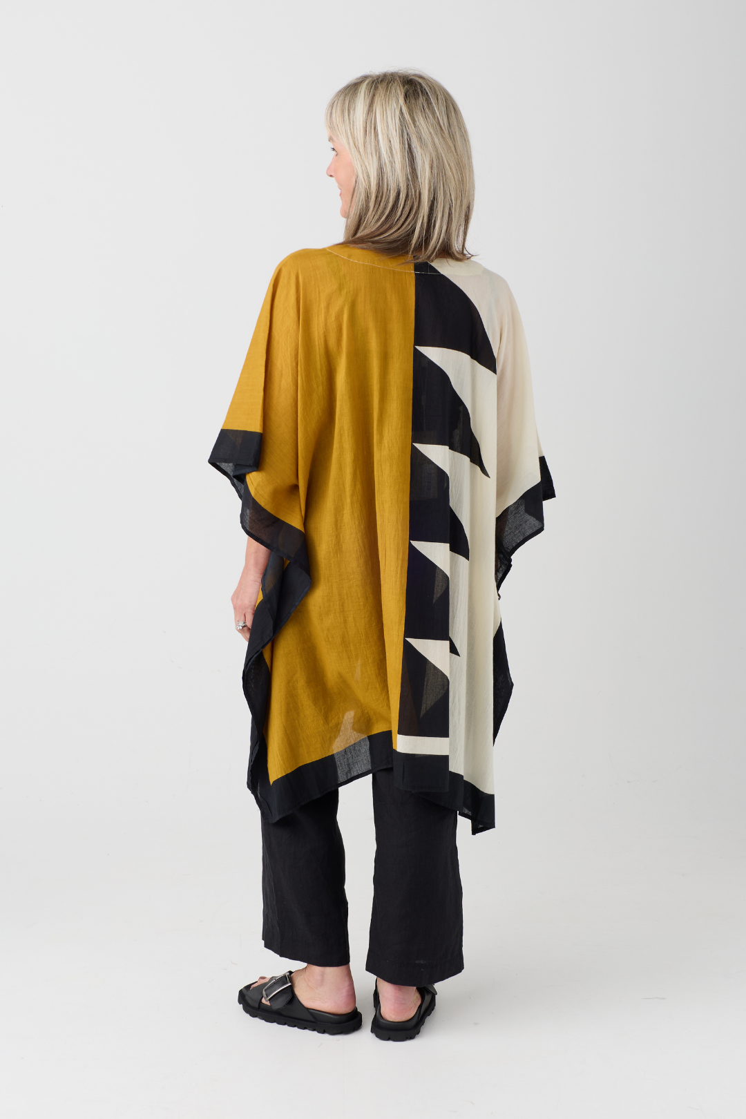 Palme Black Block Print Kaftan