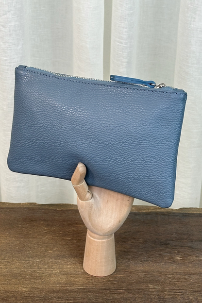 Moda Blue Leather Pouch